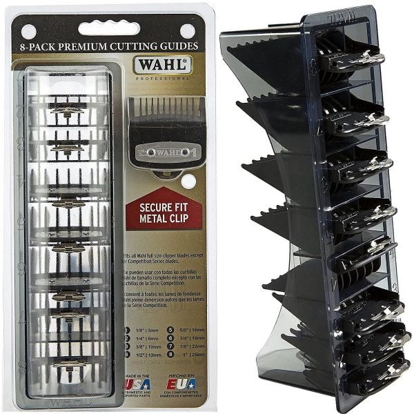 Wahl Pro Premium Cutting Guides #1-#8 Guides w/ Organizer