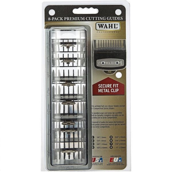 Wahl Pro Premium Cutting Guides #1-#8 Guides w/ Organizer