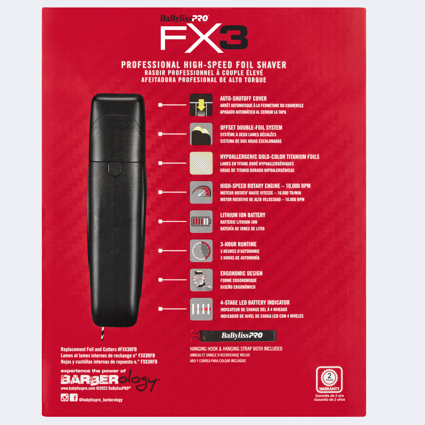 BaBylissPRO FX3 Professional High-Speed Foil Shaver